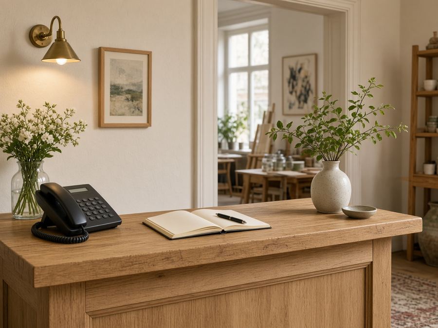 Contact desk at Ritraunner House in Tartu